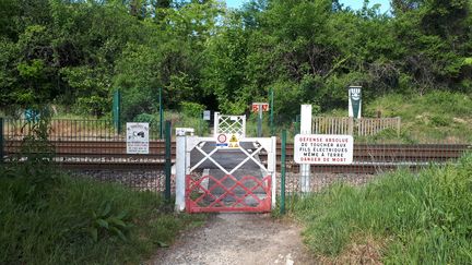 Le passage piéton sur les voies ferrées où s'est produit l'accident, à Montigny-lès-Cormeilles (Val-d'Oise). (STÉPHANIE BERLU / RADIO FRANCE)