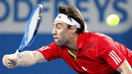 Le Chypriote Marcos Baghdatis au tournoi de tennis de Brisbane (Australie), le 2 janvier 2012. (DANIEL MUNOZ / REUTERS)