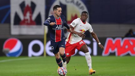 Sarabia avec PSG au RB Leipzig (RONNY HARTMANN / AFP)