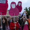 Une manifestation pour la défense du droit à l'avortement, le 28 septembre 2022, à Turin (Italie). (MAURO UJETTO / NURPHOTO / AFP)