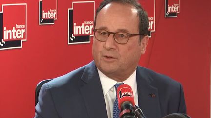 François Hollande, invité de France Inter, mardi 2 avril.&nbsp; (FRANCEINFO / RADIOFRANCE)