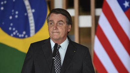 Jair Bolsonaro, le 20 octobre 2020, à Brasilia. (EVARISTO SA / AFP)