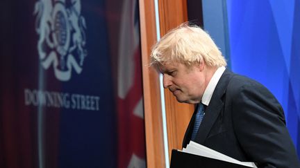Le Premier ministre britannique, Boris Johnson, le 5 avril 2021 à Londres (Royaume-Uni).&nbsp; (STEFAN ROUSSEAU / POOL / AFP)