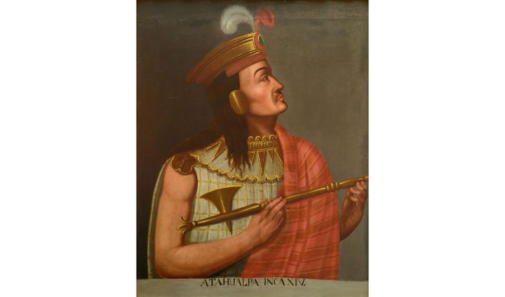 Portrait d'Atahualpa, anonyme, XIXe siècle
 (Museo Nacional de Arqueología et Historia del Perú, Lima)