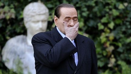 Silvio Berlusconi &agrave; Rome (Italie), le 18 janvier 2011. (FILIPPO MONTEFORTE / AFP)