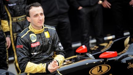 Robert Kubica lors de la présentation de la Lotus-Renault 2011, fin janvier