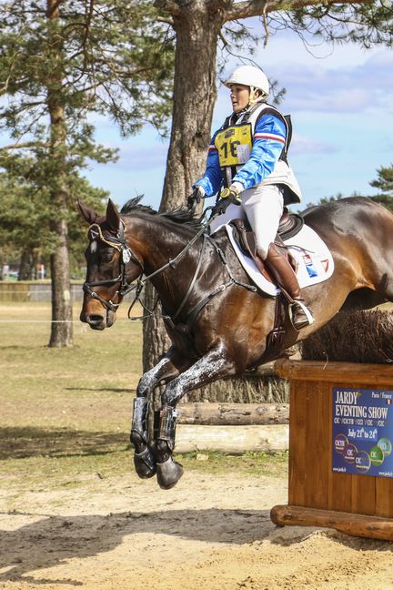 La cavalière française Gwendolen Fer sur le cross de Fontainebleau (Axel Roux)