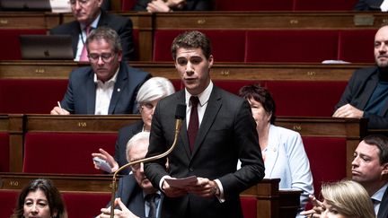 Le député Renaissance de la Loire Quentin Bataillon à l'Assemblée Nationale le 11 octobre 2023. (ARTHUR NICHOLAS ORCHARD / HANS LUCAS)