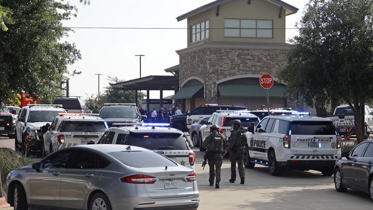 Le centre commercial d'Allen, au Texas (Etats-Unis), où une fusillade a eu lieu le 6 mai 2023. (STEWART F. HOUSE / GETTY IMAGES NORTH AMERICA / AFP)