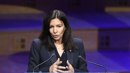 Anne Hidalgo, maire de Paris, le 22 mars 2017. (Photo d'illustration) (BERTRAND GUAY / AFP)