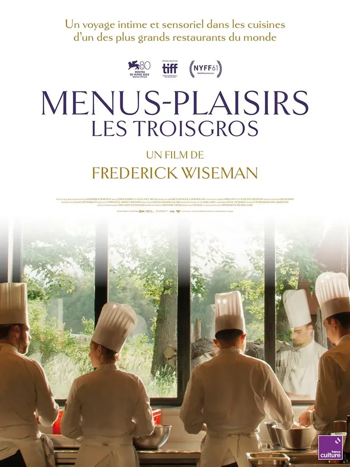 L'affiche du documentaire de Frederick Wiseman "Menus-Plaisirs Les Troisgros" (2023). (METEORE)