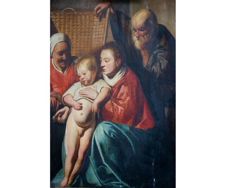 Une "Sainte Famille" de Jacques Jordaens, découverte dans une mairie de Bruxelles (VIRGINIE LEFOUR / BELGA MAG / VIA AFP)