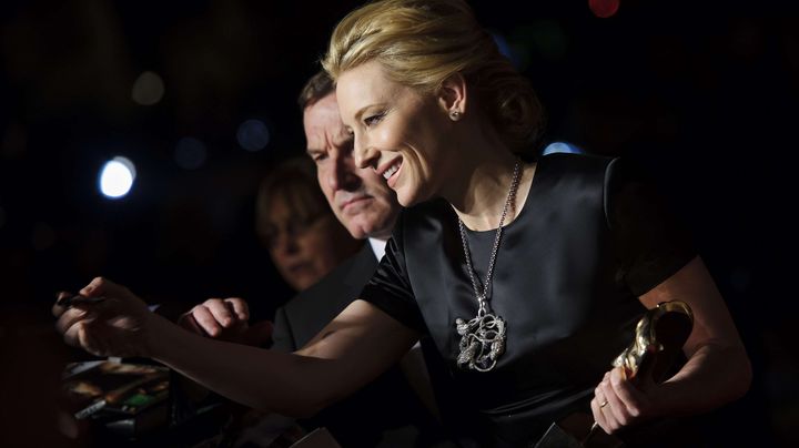 L'actrice australienne Cate Blanchett aux Baftas &agrave; Londres (Royaume-Uni), le 16 f&eacute;vrier 2014. (JONATHAN SHORT / AP / SIPA )