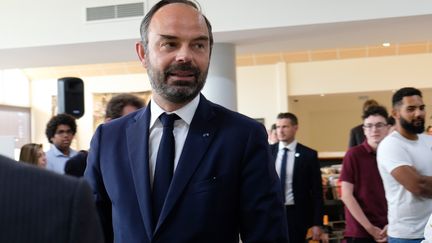 Édouard Philippe&nbsp;lance la stratégie "Bienvenue en France", pour attirer plus d'étudiants étrangers en France d'ici 2027. (THEO ROUBY / AFP)