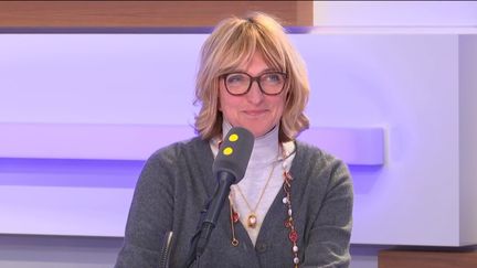 Alexandra François-Cuxac, présidente de la fédération des promoteurs immobiliers, le 30 avril 2019 sur franceinfo. (FRANCEINFO / RADIOFRANCE)