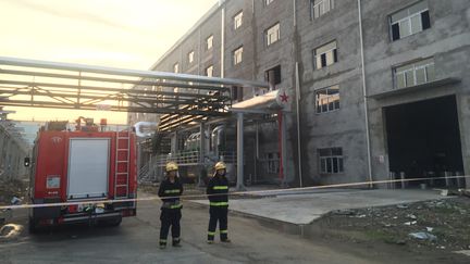 Une explosion dans une centrale électrique de Dangyang, dans l'est de la Chine, a fait au moins 21 morts et cinq blessés, le 11 août 2016. (XINHUA / AFP)