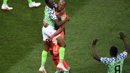 Ahmed Musa heureux après la rencontre (PHILIPPE DESMAZES / AFP)