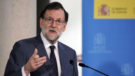 Le Premier ministre espagnol, Mariano Rajoy, à Segovie, la 4 avril 2017. (PABLO MART?N / EFE)