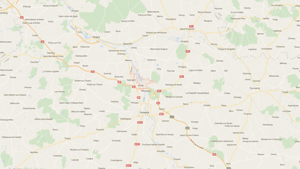 Carte de situation de&nbsp;Gurgy, dans l'Yonne.&nbsp; (GOOGLEMAPS)