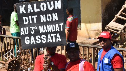 Manifestation contre le 3e mandat d'Alpha Condé à Conakry, le 26 novembre 2019. (CELLOU BINANI / AFP)