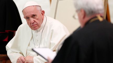 Le pape François, le 6 octobre 2018, au Vatican. (ALESSANDRO BIANCHI / REUTERS)