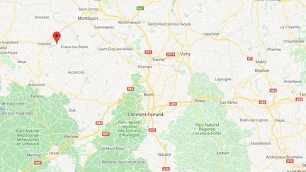 La commune de Lussat dans le&nbsp;Puy-de-Dôme. (CAPTURE D'ECRAN GOOGLE MAPS)