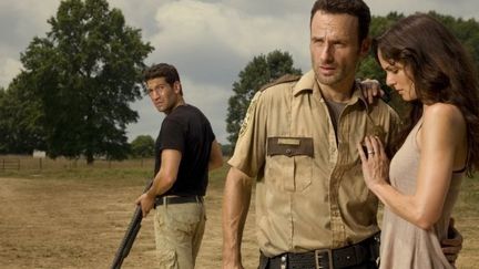 Andrew Lincoln, Jon Bernthal et Sarah Wayne Callies dans "The Walking Dead". (AMC)