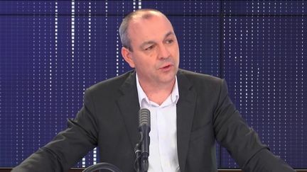 Laurent Berger, secrétaire général de la CFDT, invité du "8h30 franceinfo", mardi 2 juin 2020.&nbsp; (FRANCEINFO / RADIOFRANCE)