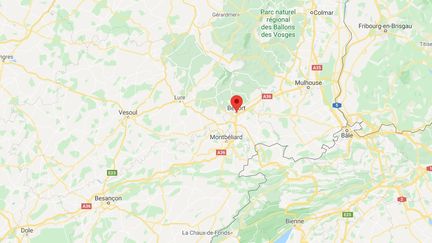 Belfort&nbsp;dans le nord-est de la région Bourgogne-Franche-Comté. (GOOGLE MAPS)