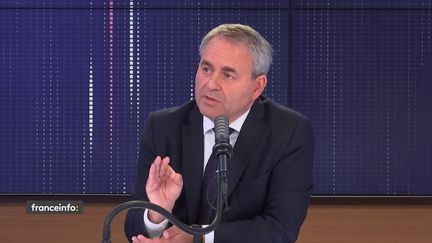 Xavier Bertrand, invité des matins présidentiels, le 4 octobre 2021.
 (FRANCEINFO / RADIO FRANCE)