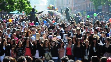 Pendant les célébrations du 1er mai dans le quartier de Kreuzberg à Berlin (AFP -JOHANNES EISELE)