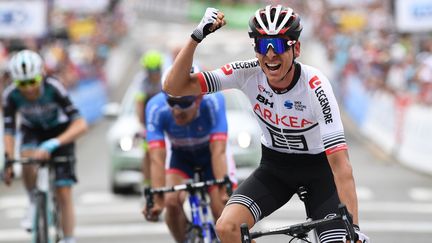 Warren Barguil (Arkéa-Samsic), sacré nouveau champion de France de cyclisme sur route, dimanche 30 juin 2019.&nbsp; (FRED TANNEAU / AFP)