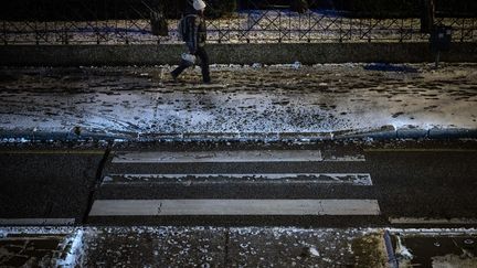 In Mulhouse, the streets are covered in snow on January 8, 2024 (illustrative photo).  (SEBASTIEN BOZON / AFP)