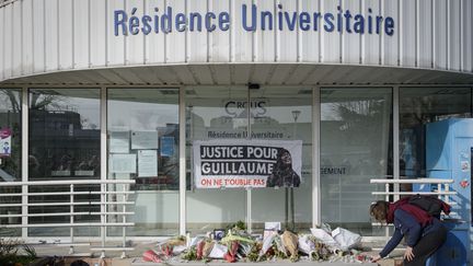 Les hommages à Guillaume T. se multiplient sur le campus de Nanterre (Hauts-de-Seine), le 11 février 2021. (JACOPO LANDI / NURPHOTO)