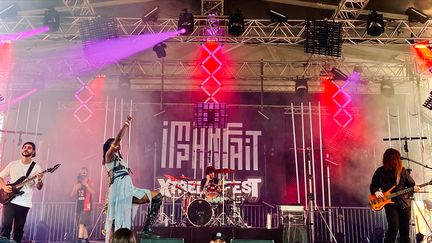 The Imparfait group on stage at the Xtreme Fest, in Tarn, in July 2024. (MATHILDE COLLET)