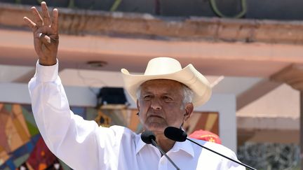 Andres Manuel Lopez Obrador,&nbsp;candidat à l'élection présidentielle au Mexique. (ALFREDO ESTRELLA / AFP)