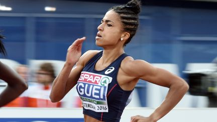 Floria Gueï, le 8 juillet 2016 lors des championnats d'Europe d'athlétisme d'Amsterdam (Pays-Bas). (PHILIPPE MILLEREAU / DPPI MEDIA)