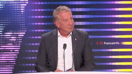 Philippe Ballard, député Rassemblement national de l'Oise, était l'invité du "8h30 franceinfo", dimanche 9 octobre 2022 (FRANCEINFO / RADIOFRANCE)