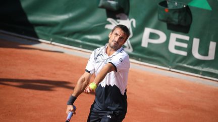 Le tennisman espagnol Tommy Robredo lors des qualifications du tournoi de Roland-Garros  (ARNAUD JOURNOIS / MAXPPP)