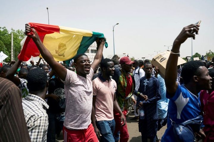 Bamako, le 5&nbsp;avril 2019. (MICHELE CATTANI / AFP)