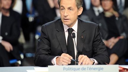 Nicolas Sarkozy à Gravelines (3 mai 2011) (AFP/DENIS CHARLET)