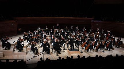 Concert symphonique. Beethoven, Symphonie n°7 / Concerto n°4 Orchestre Philharmonique de Radio France dirigé par Xian Zhang au grand auditorium de la Maison de la Radio. (CHRISTOPHE ABRAMOWITZ / SERVICE PHOTOS)