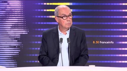 Pierre Coppey, directeur général adjoint de Vinci et président de Vinci Autoroutes, dans le 8h30 franceinfo du 18 juillet 2023. (FRANCEINFO / RADIO FRANCE)