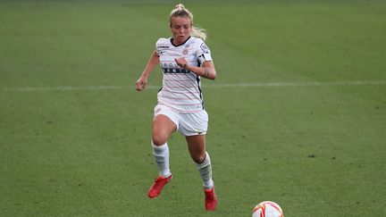 Marion Torrent avec Montpellier le 13&nbsp;août 2021 à Barcelone. (JOAN VALLS/URBANANDSPORT / AFP)