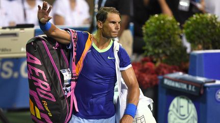 L'Espagnol Rafael Nadal après son élimination au tournoi de Washington, le 5 août 2021.&nbsp; (MITCHELL LAYTON / GETTY IMAGES NORTH AMERICA)