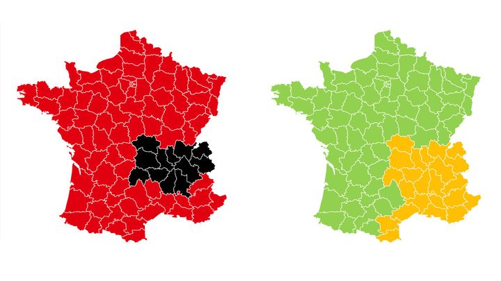 Les prévisions de circulation pour le samedi 9 juillet 2022. A gauche, dans le sens des départs .A droite, dans celui des retours. (BISON FUTE)