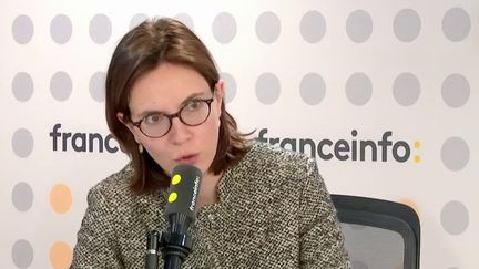 Amélie de Montchalin, ministre de la Transformation et de la Fonction publique, le 15 mars 2022 sur franceinfo. (FRANCEINFO / RADIO FRANCE)