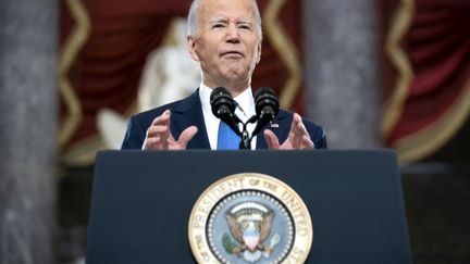 Le président américain Joe Biden, le 6 janvier 2022 au Capitole, à Washington (Etats-Unis). (GETTY IMAGES NORTH AMERICA / AFP)