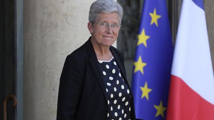 Genevieve Darrieussecq at the Elysée Palace, July 7, 2020. (LUDOVIC MARIN / AFP)