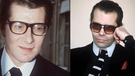 Yves Saint Laurent (en 1984 et Karl Lagerfeld (en 1979)
 (AFP)